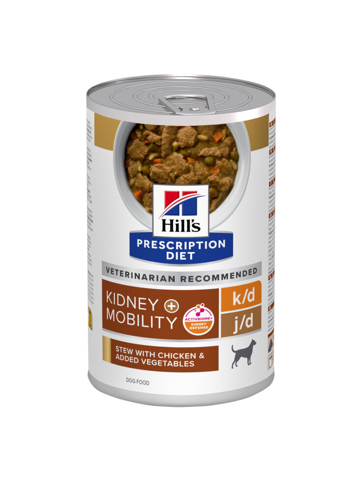 Pd Canine K/D+Mobility Chicken&Veg Stew 354G Cs (603871- 605676)