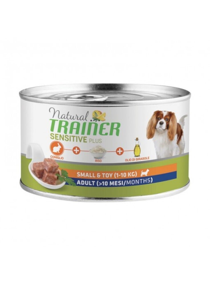 TRAINER Natural DOG S&T 150g Coniglio e Riso SENSITIVE PLUS