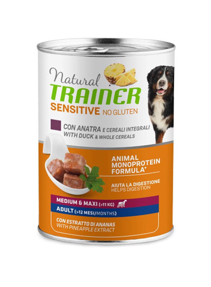 TRAINER Natural DOG M/M 400g Anatra e Cereali SENSITIVE No Gluten