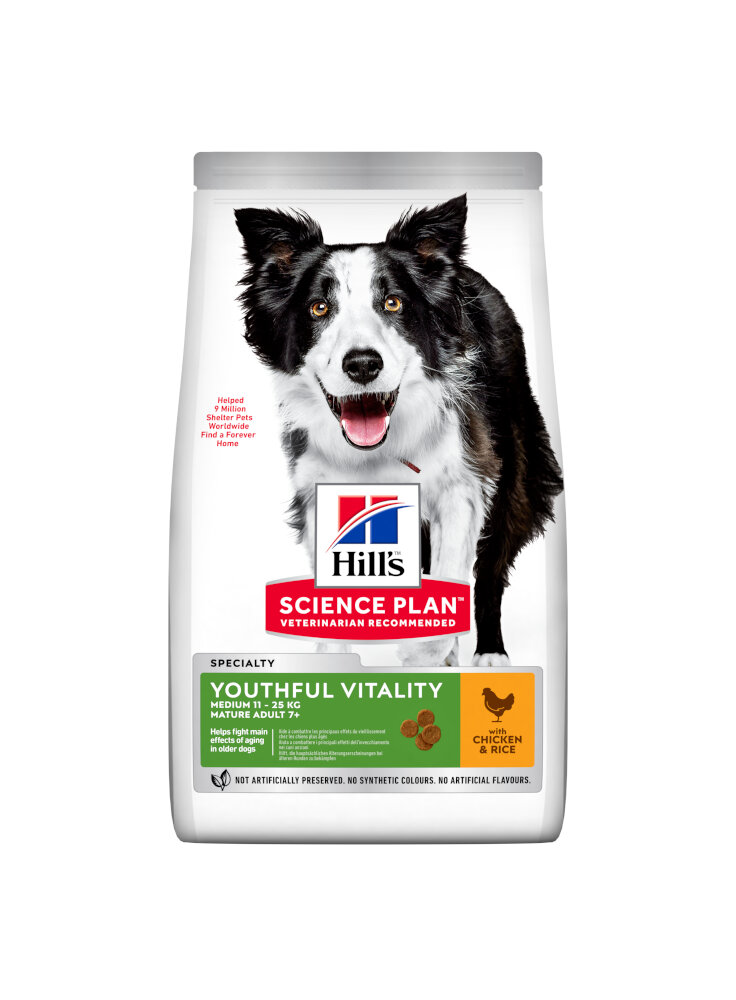 SP Canine ADULT 7+ Youthful Vitality Medium Chicken & Rice 2,5kg cs (604328 - 605272) - in esaurim.