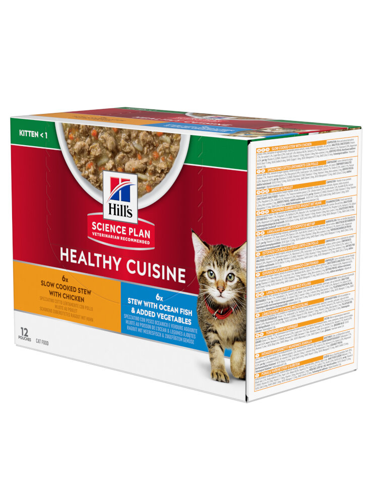 SP Feline Kitten Healty Cusine MULTIPACK Chicken Ocean Fish 12x80g (606136)