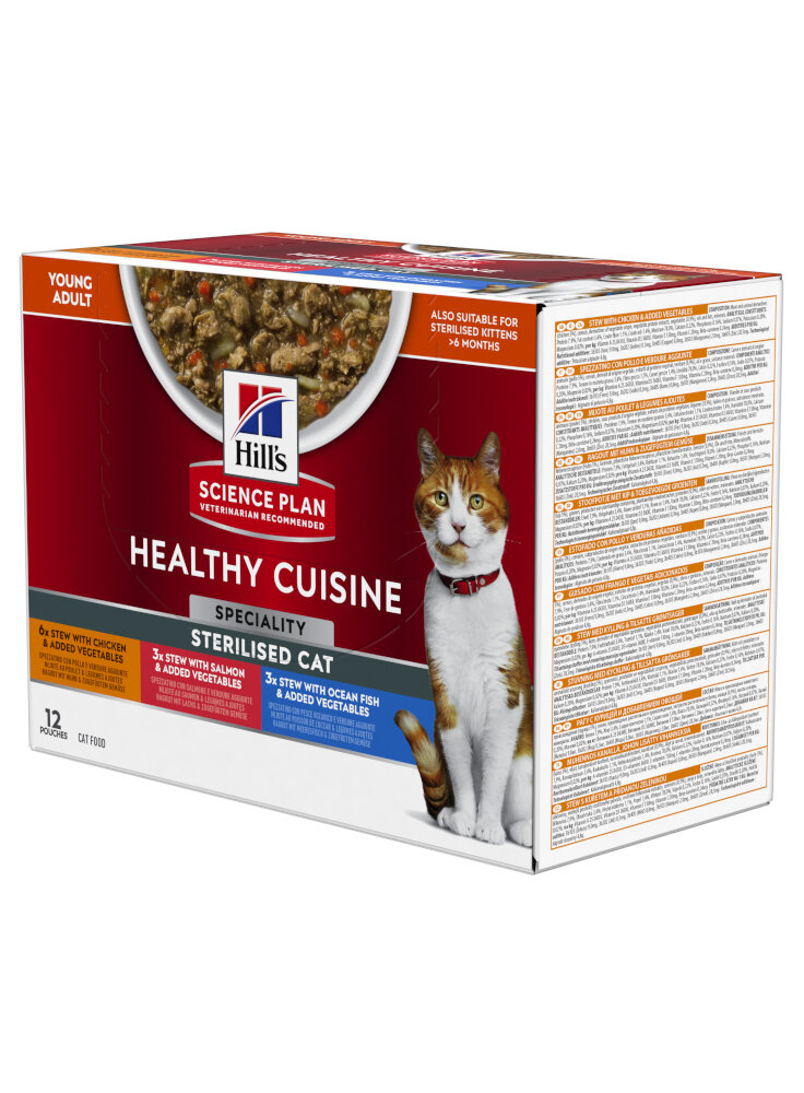 SP Feline Adult Healty Cusine Sterilised MIX STEW 12x80g (606141) - in esaurim.