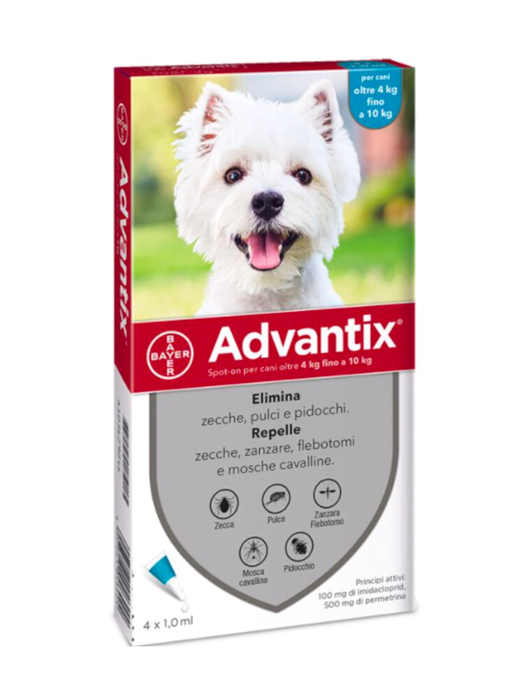 ADVANTIX SPOT-ON CANI Tg.M 6pip 1,0ml 4-10Kg