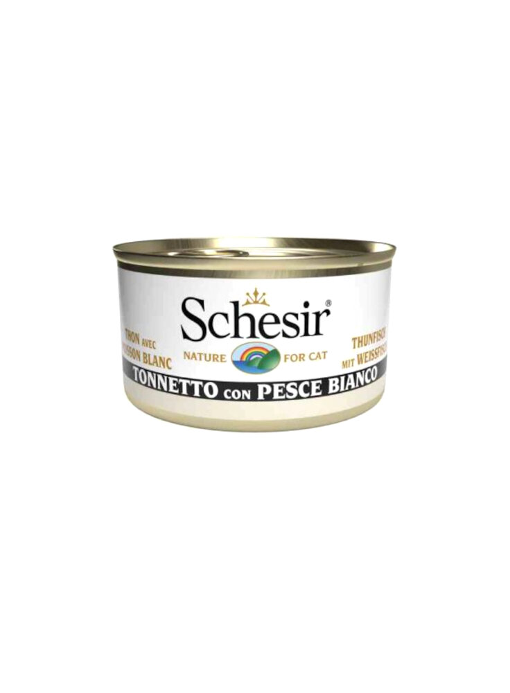 COD.1074282 SCHESIR CAT TONNO PESCE BIANCO 85g