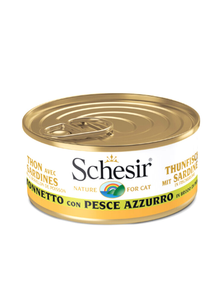 COD.1074523 SCHESIR CAT BRODO TONNO PESCE AZZURRO 70g