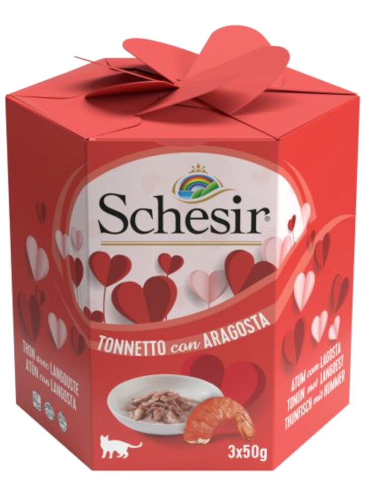 SCHESIR CAT Multipack San Valentino Tonnetto e Arag. 3 x 50g