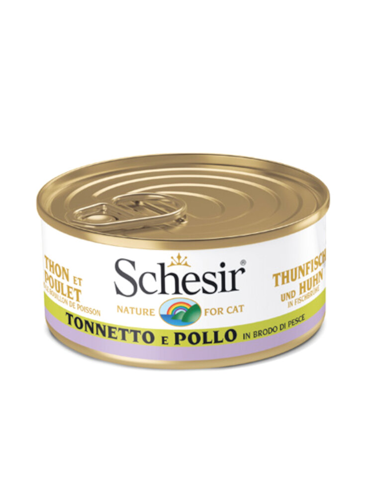 COD.1074524 SCHESIR CAT BRODO TONNO POLLO 70g