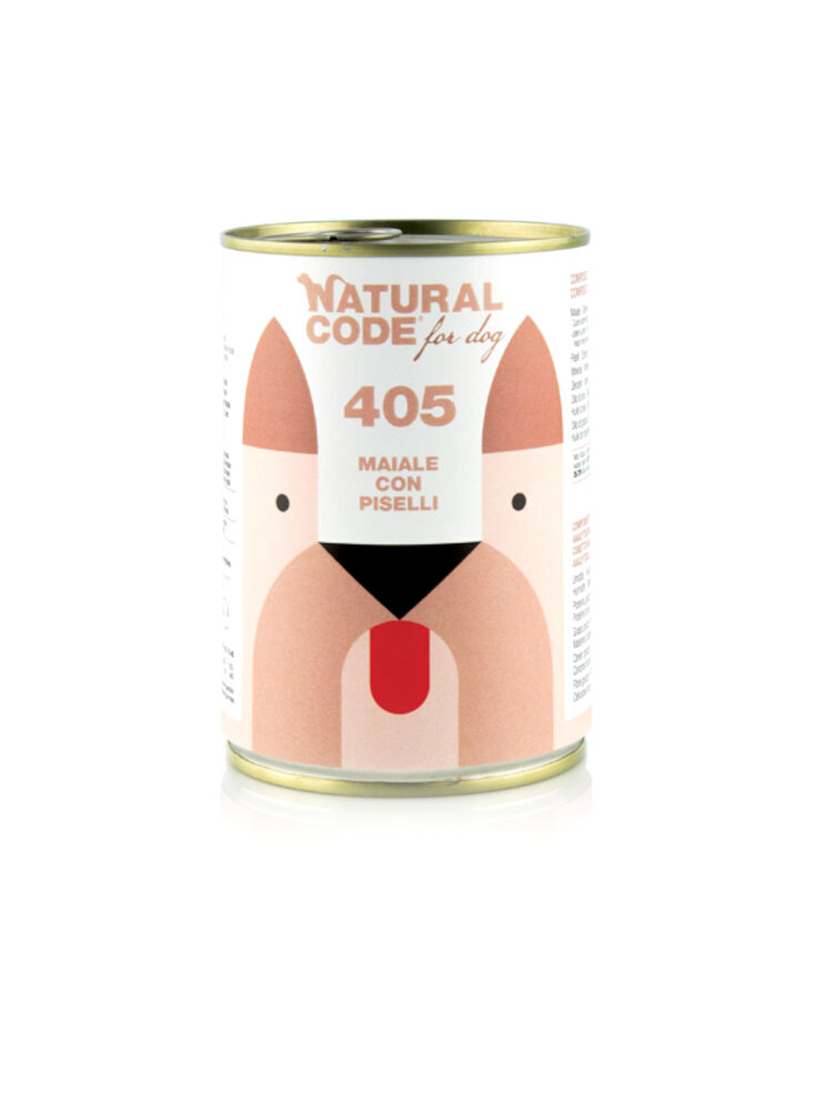 CODE DOG 405 MAIALE E PISELLI Lattina 400g PATE´