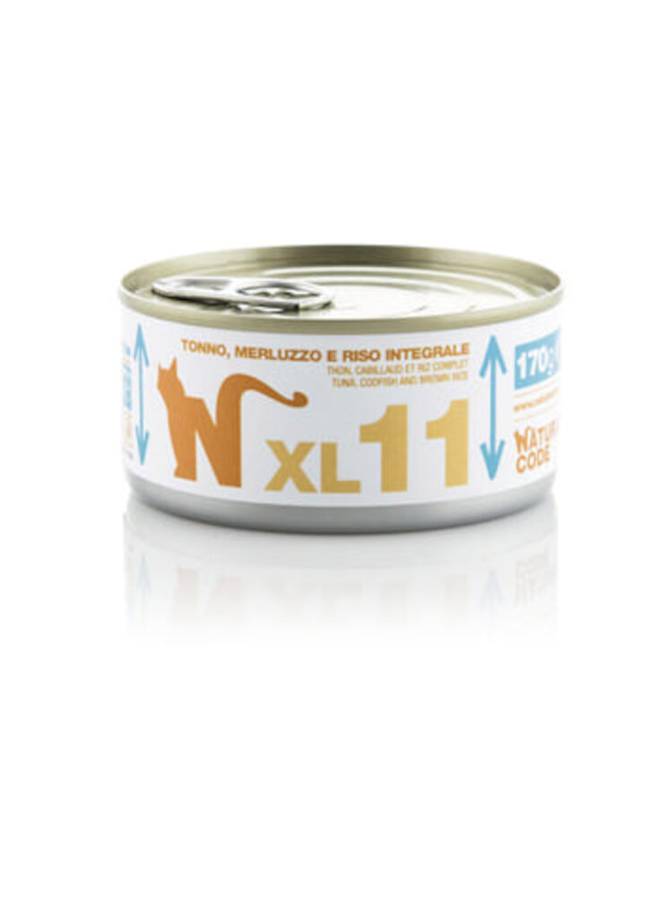 CODE XL11 TONNO, MERLUZZO E RISO INTEGRALE Lattina 170g - CAT