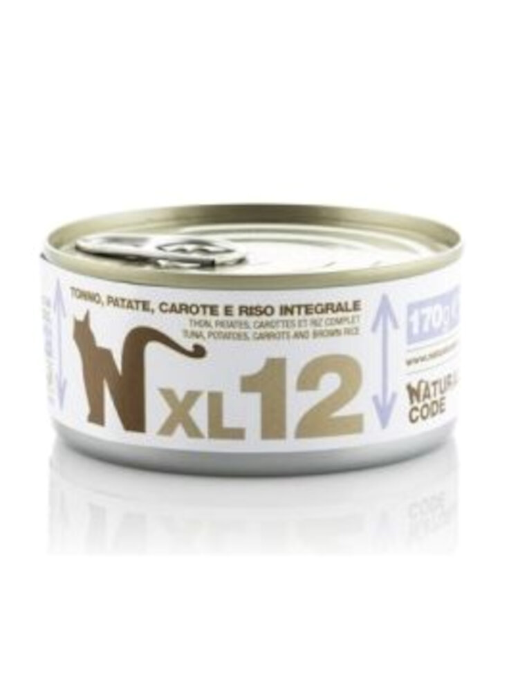 CODE XL12 TONNO, PATATE, CAROTE E RISO INTEGRALE Lattina 170g - CAT