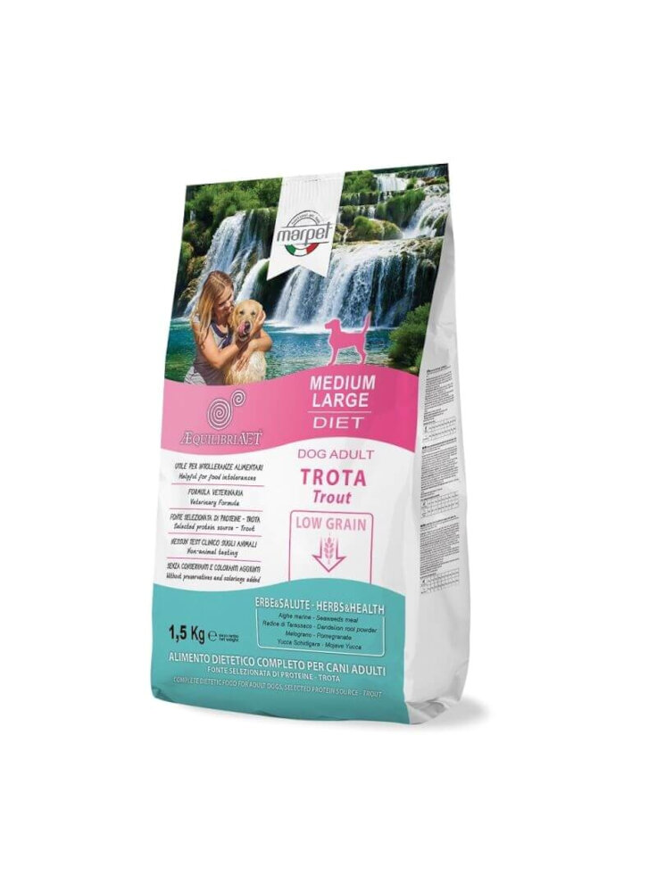 Equilibra Dog Medium Trota 100% Low Grain