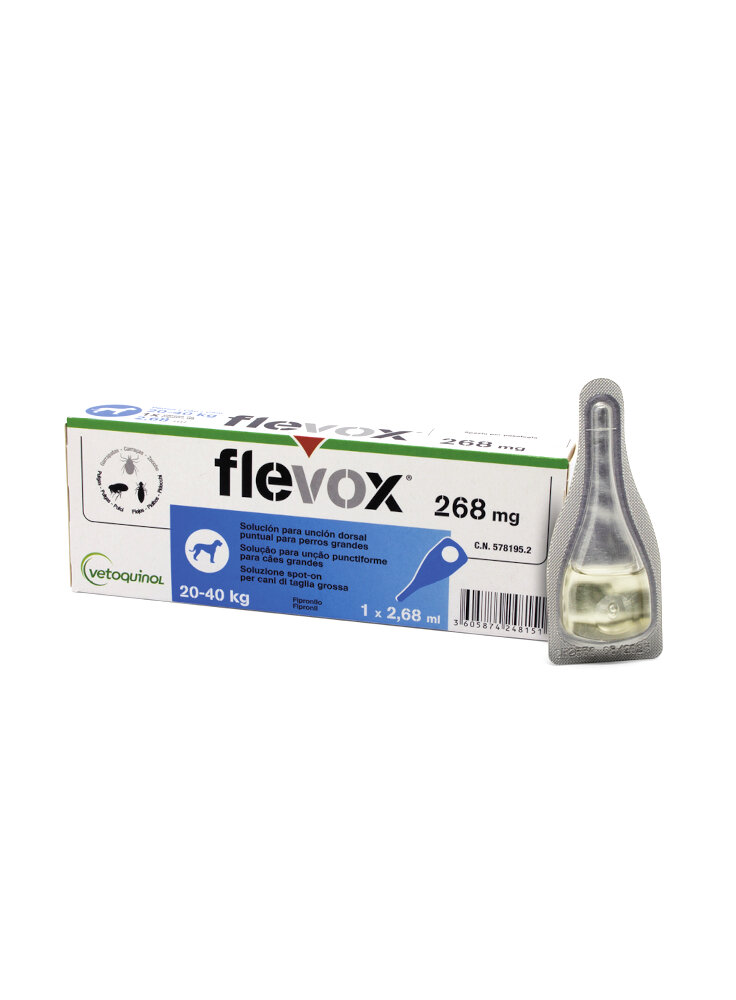 FLEVOX 268mg spot-on 1 pipetta - cane tg. grossa - in esaurim.