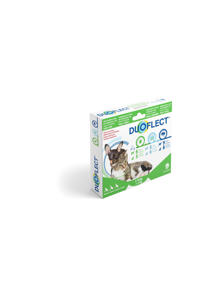 DUOFLECT sol spot-on Cani 2-10 kg / Gatti > 5 kg 3pip