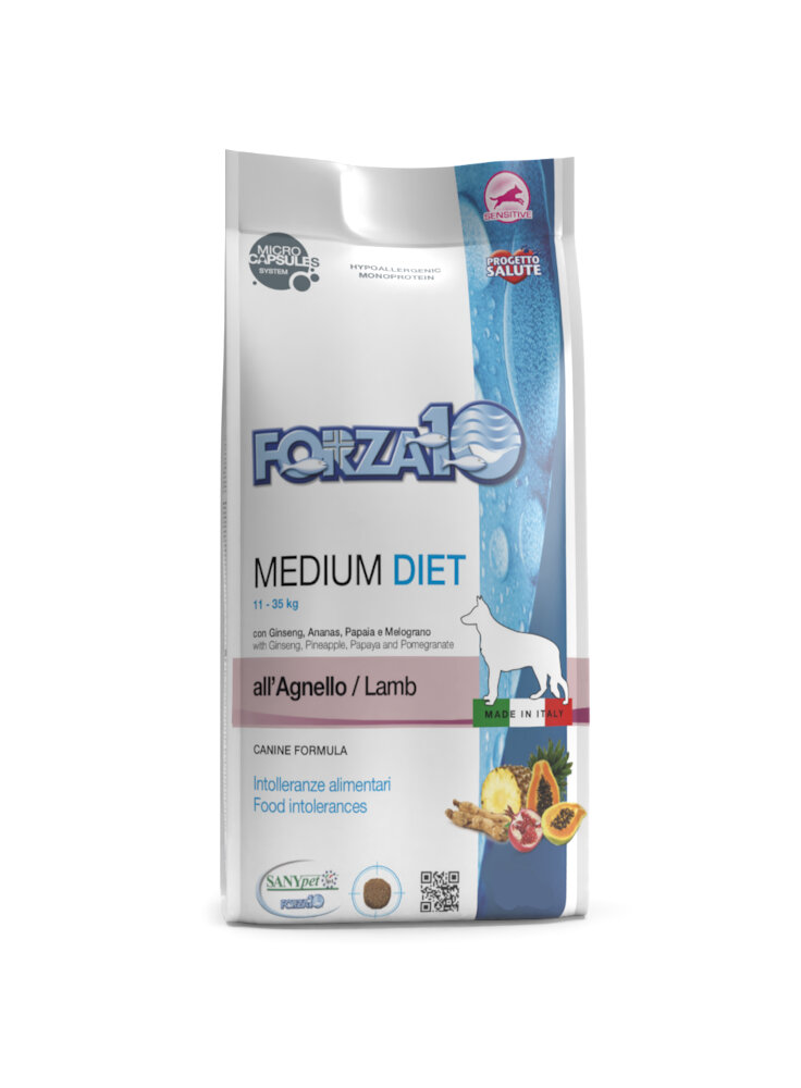 Forza 10 Medium Diet Agnello 12Kg - cane