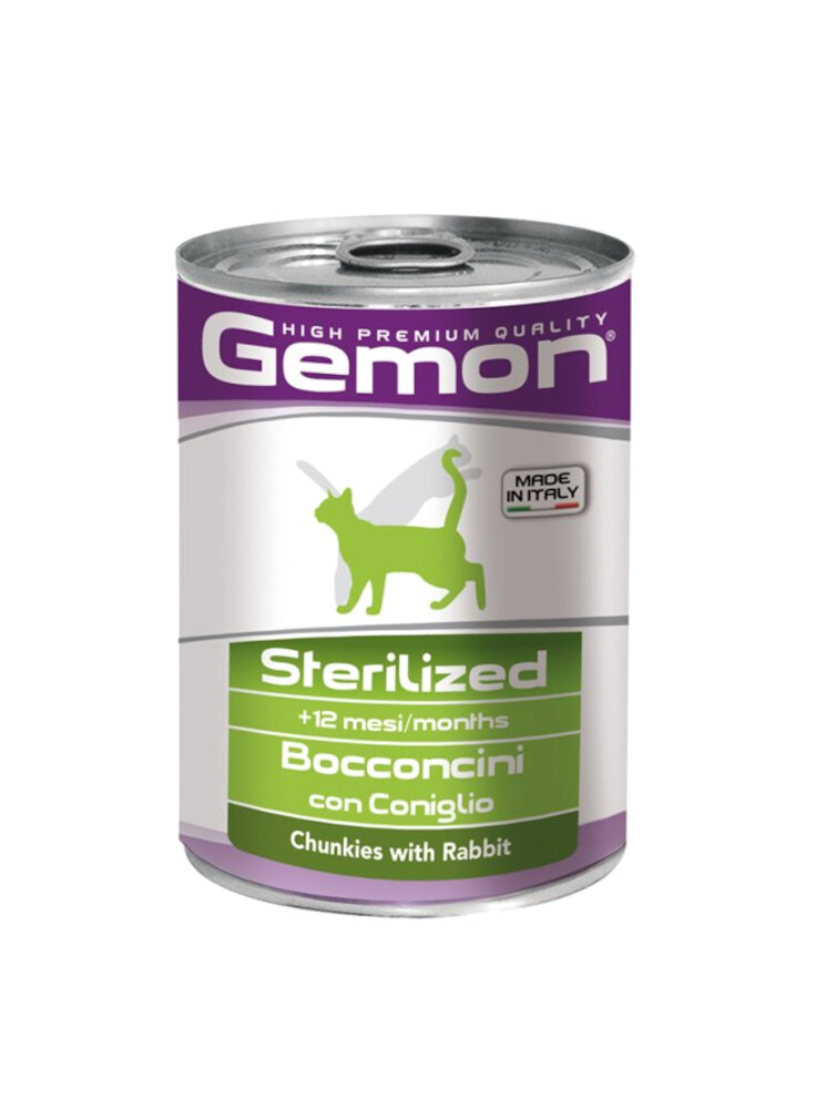 Gemon Sterilised bocconcini con coniglio 415g - gatto - in esaurim.