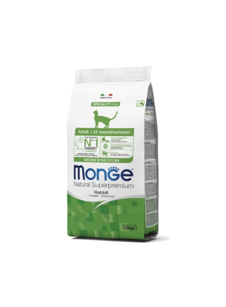 Monge ADULT SPECIALITY Monoprotein Coniglio 1,5kg - gatto