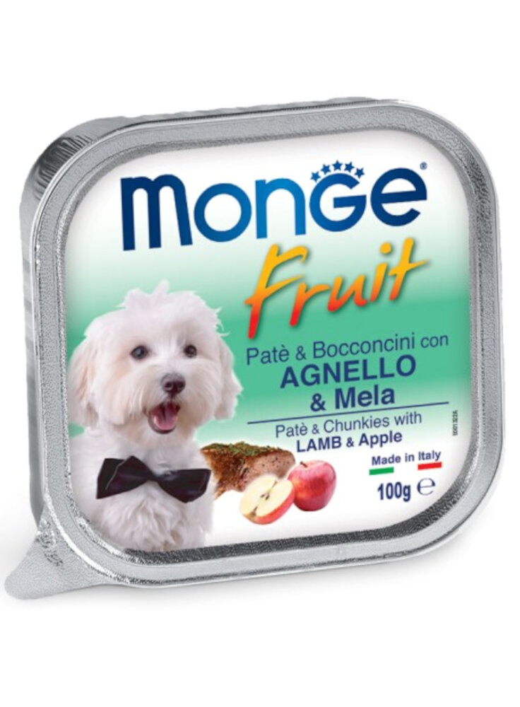 Monge Fruit Patè con mini bocconcini vaschetta 100g - cane