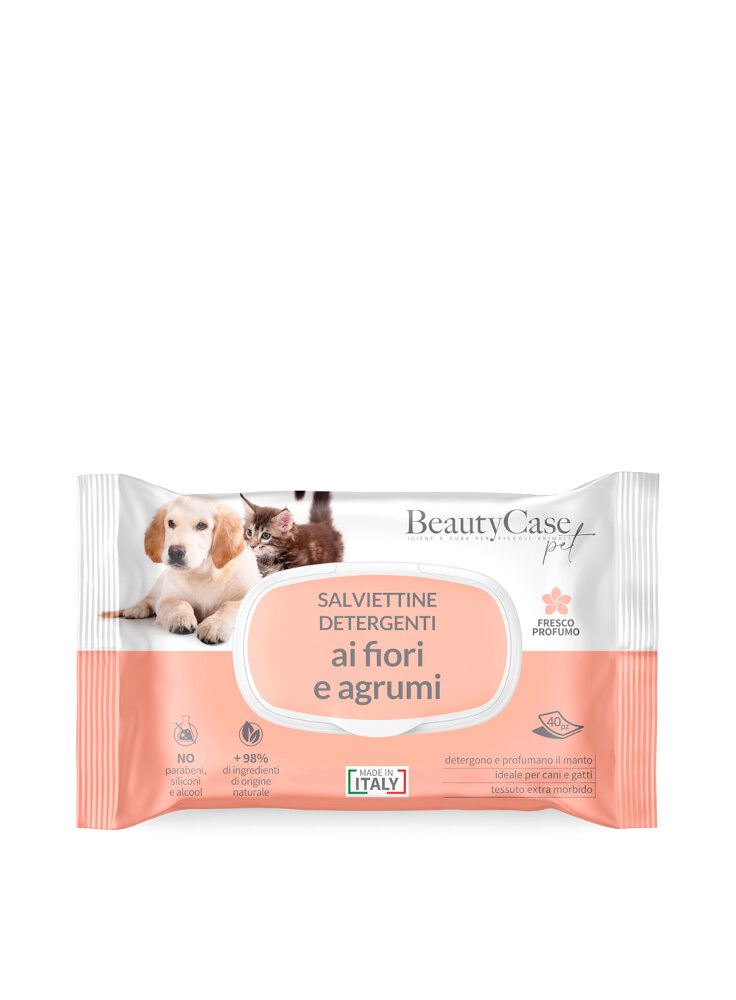 BeautyCase Pet SALVIETTINE Fiori & Agrumi 40pz