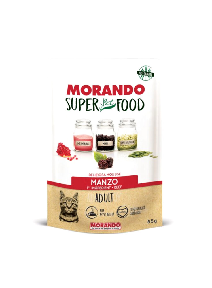 MORANDO ADULT MOUSSE MANZO busta 85g Superfood - gatto