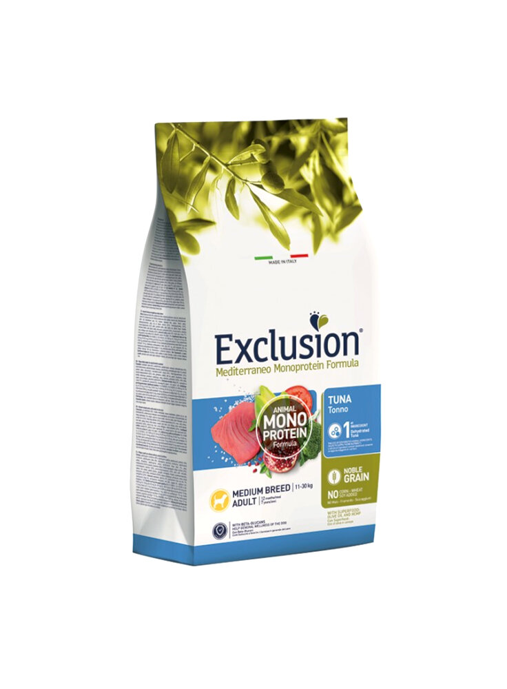 EXCLUSION MONOPROTEIN DOG ADULT TUNA MEDIUM 12kg