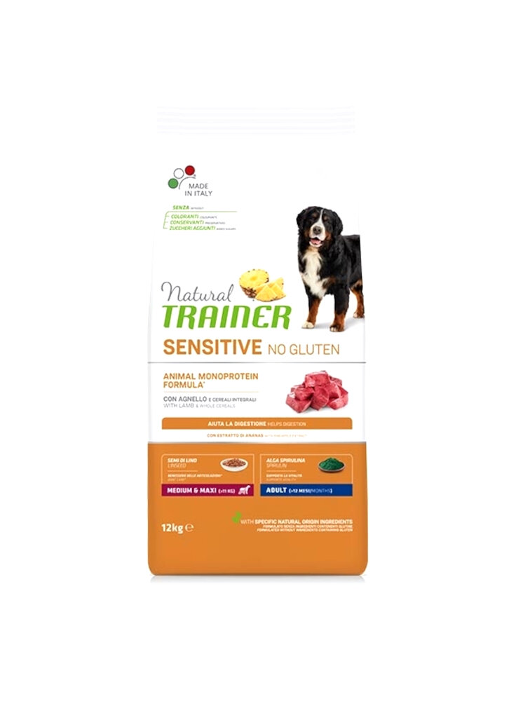 TRAINER NATURAL DOG M/M 12KG AGNELLO SENSITIVE NO GLUTEN