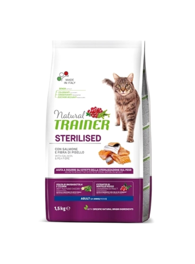 TRAINER NATURAL CAT 10Kg SP. STERILISED SALMONE