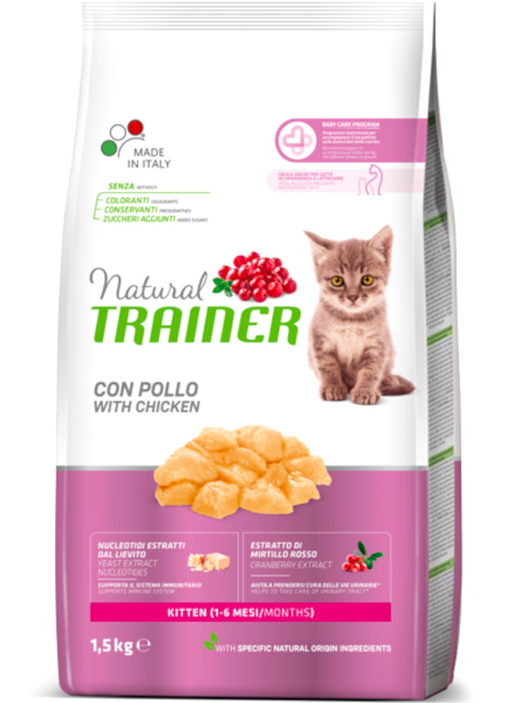 PROMO - TRAINER NATURAL CAT KITTEN 1,5KG POLLO