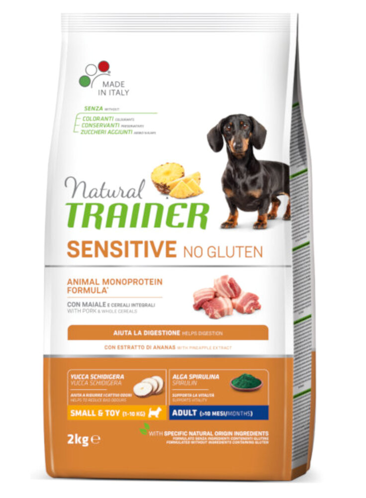 PROMO - TRAINER Natural Dog S&T 2Kg Maiale SENSITIVE NO GLUTEN