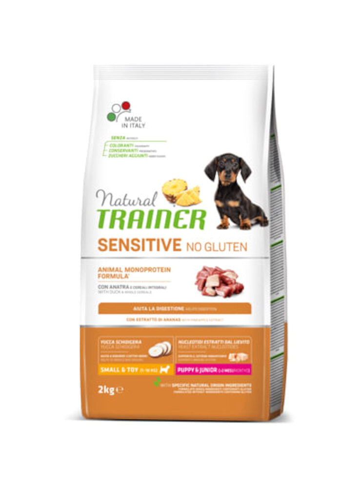 PROMO - Trainer Natural Dog Sensitive Puppy & Junior Mini 2kg No Gluten Anatra