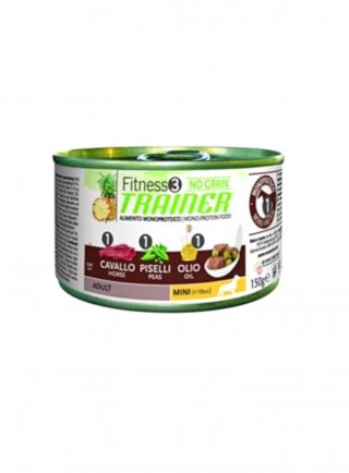 TRAINER Fitness3 DOG Mini CAVALLO e PISELLI 150g No Gluten - in esaurim.