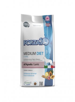 Forza 10 Medium Diet Agnello 12Kg - cane