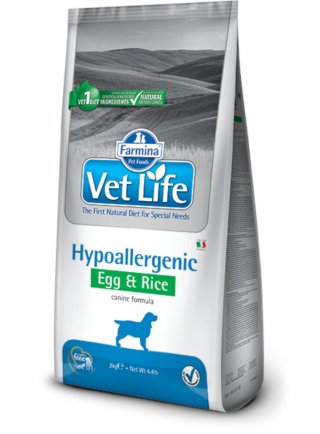 N&D VET LIFE canine - HYPOALLERGENIC EGG & RISE 12kg