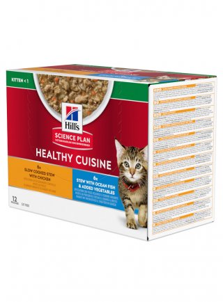 SP Feline Kitten Healty Cusine MULTIPACK Chicken Ocean Fish 12x80g (606136)