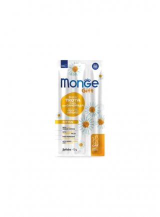 Monge GIFT SOFT STICKS Kitten Trota camomilla 15g - gatto