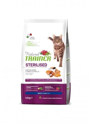 TRAINER NATURAL CAT 10Kg SP. STERILISED SALMONE