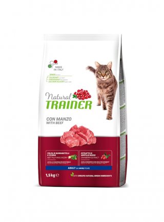 PROMO - TRAINER NATURAL CAT 1,5KG MANZO