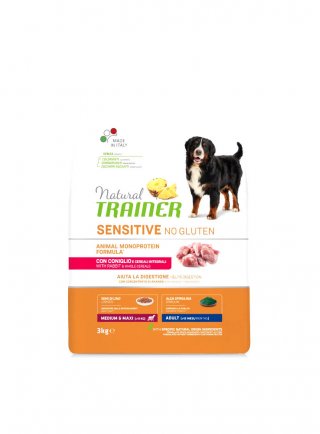 Trainer Natural DOG M/M 3Kg CONIGLIO SENSITIVE NO GLUTEN