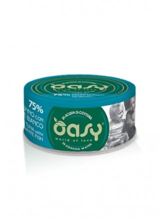 Oasy Wet Cat MORE LOVE - TONNO CON PESCE BIANCO Lattina 70 gr