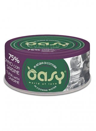 Oasy Wet Cat MORE LOVE - TONNO CON SARDINE Lattina 70 gr